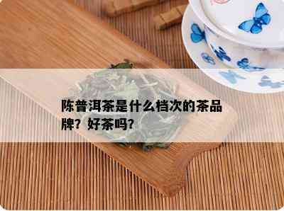 陈普洱茶是什么档次的茶品牌？好茶吗？