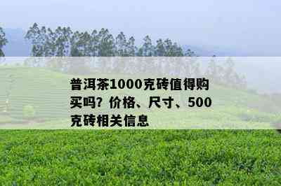 普洱茶1000克砖值得购买吗？价格、尺寸、500克砖相关信息