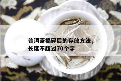 普洱茶捣碎后的存放方法，长度不超过70个字