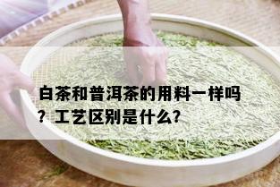 白茶和普洱茶的用料一样吗？工艺区别是什么？