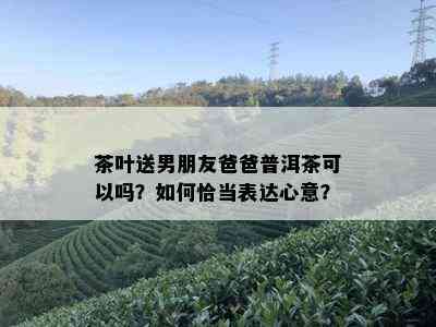 茶叶送男朋友爸爸普洱茶可以吗？如何恰当表达心意？