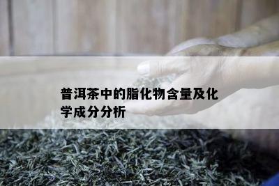 普洱茶中的脂化物含量及化学成分分析