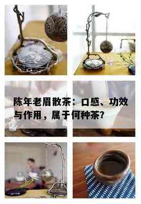 陈年老眉散茶：口感、功效与作用，属于何种茶？