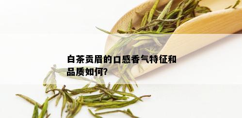 白茶贡眉的口感香气特征和品质如何？