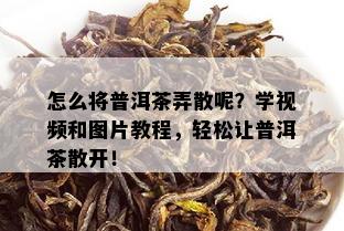 怎么将普洱茶弄散呢？学视频和图片教程，轻松让普洱茶散开！