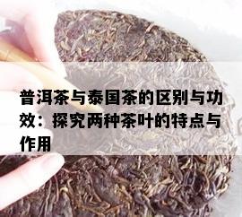 普洱茶与泰国茶的区别与功效：探究两种茶叶的特点与作用