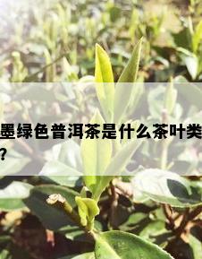 墨绿色普洱茶是什么茶叶类？