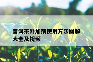 普洱茶外加剂使用方法图解大全及视频