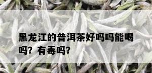 黑龙江的普洱茶好吗吗能喝吗？有吗？