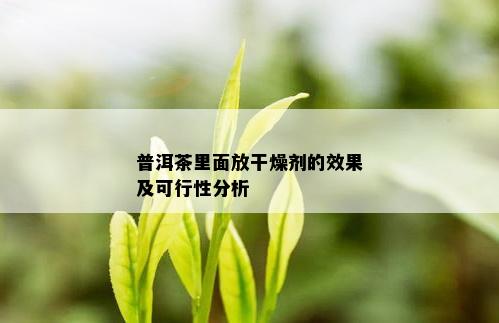 普洱茶里面放干燥剂的效果及可行性分析