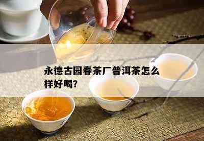 永德古园春茶厂普洱茶怎么样好喝？