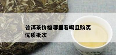 普洱茶价格哪里看喝且购买优质批次