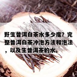 野生普洱白茶水多少度？完整普洱白茶冲泡方法和泡法，以及生普洱茶的水。