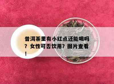 普洱茶里有小红点还能喝吗？女性可否饮用？图片查看！