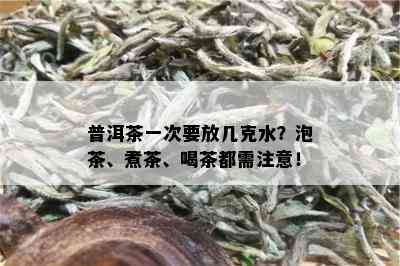 普洱茶一次要放几克水？泡茶、煮茶、喝茶都需注意！