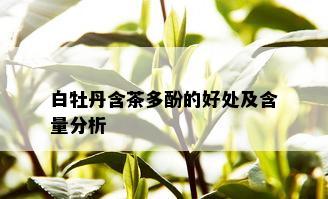 白牡丹含茶多酚的好处及含量分析