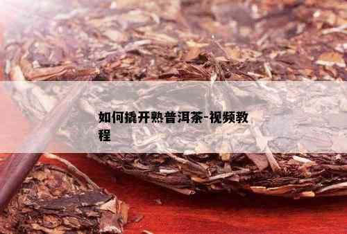 如何撬开熟普洱茶-视频教程