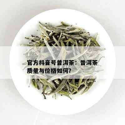 官方抖音号普洱茶：普洱茶质量与价格如何？