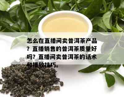 怎么在直播间卖普洱茶产品？直播销售的普洱茶质量好吗？直播间卖普洱茶的话术和播放技巧。