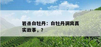 岩杀白牡丹：白牡丹洞宾真实故事，？