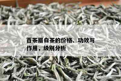 百茶眉白茶的价格、功效与作用，级别分析