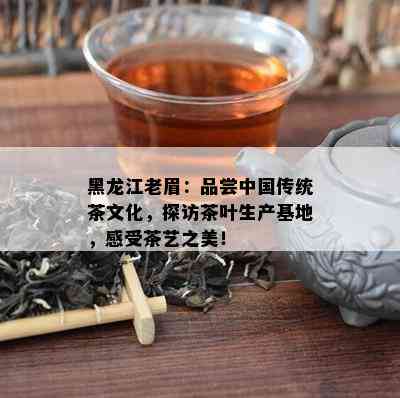 黑龙江老眉：品尝中国传统茶文化，探访茶叶生产基地，感受茶艺之美！