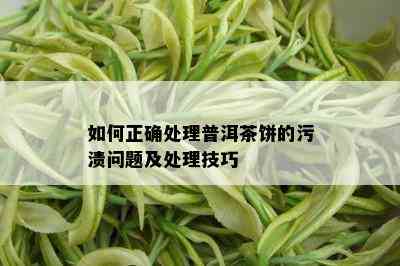 如何正确处理普洱茶饼的污渍问题及处理技巧