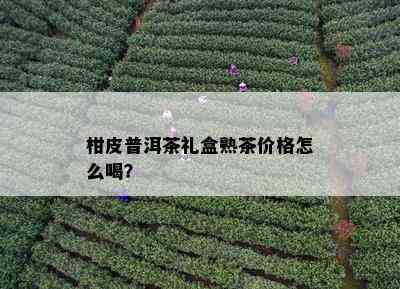 柑皮普洱茶礼盒熟茶价格怎么喝？