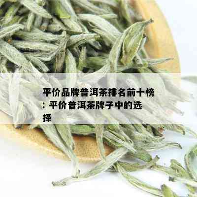 平价品牌普洱茶排名前十榜: 平价普洱茶牌子中的选择