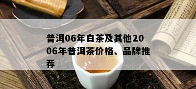 普洱06年白茶及其他2006年普洱茶价格、品牌推荐