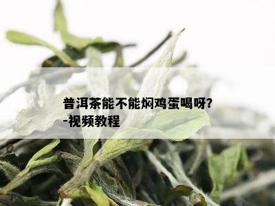 普洱茶能不能焖鸡蛋喝呀？-视频教程