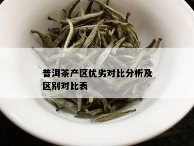 普洱茶产区优劣对比分析及区别对比表