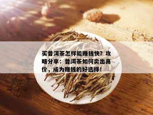 买普洱茶怎样能赚钱快？攻略分享：普洱茶如何卖出高价，成为赚钱的好选择！