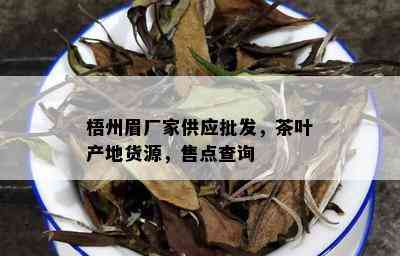 梧州眉厂家供应批发，茶叶产地货源，售点查询