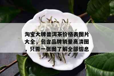 淘宝大牌普洱茶价格表图片大全，包含品牌销量高清图，只需一张图了解全部信息