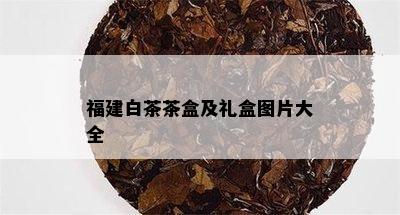 福建白茶茶盒及礼盒图片大全