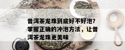 普洱茶龙珠到底好不好泡？掌握正确的冲泡方法，让普洱茶龙珠更美味