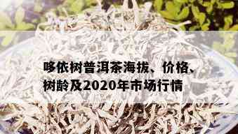 哆依树普洱茶海拔、价格、树龄及2020年市场行情