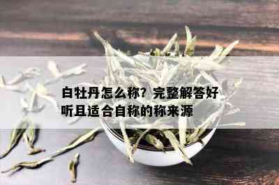 白牡丹怎么称？完整解答好听且适合自称的称来源