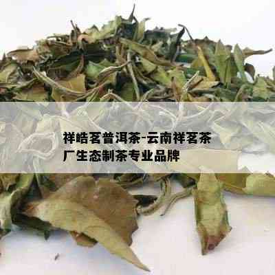 祥皓茗普洱茶-云南祥茗茶厂生态制茶专业品牌