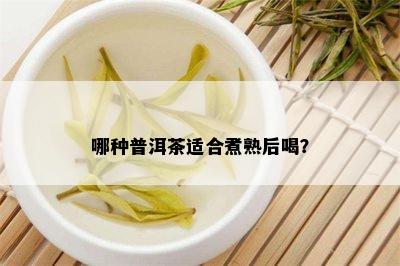 哪种普洱茶适合煮熟后喝？