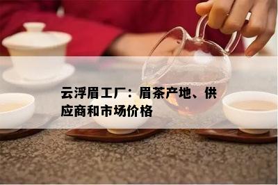 云浮眉工厂：眉茶产地、供应商和市场价格