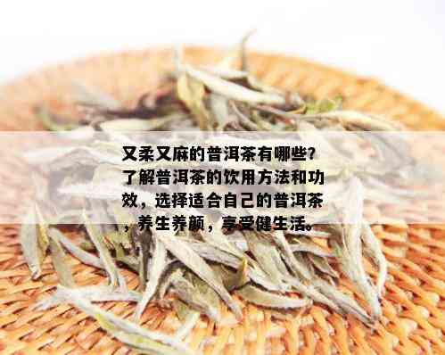 又柔又麻的普洱茶有哪些？了解普洱茶的饮用方法和功效，选择适合自己的普洱茶，养生养颜，享受健生活。