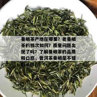 曼峨茶产地在哪里？老曼峨茶的档次如何？质量问题出现了吗？了解曼峨茶的品质和口感，普洱茶曼峨是不错的选择。