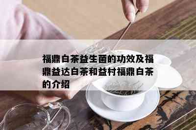 福鼎白茶益生菌的功效及福鼎益达白茶和益村福鼎白茶的介绍