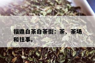 福鼎白茶白茶街：茶、茶场和往事。