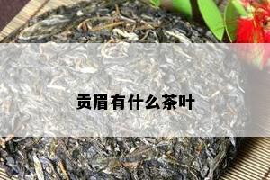 贡眉有什么茶叶