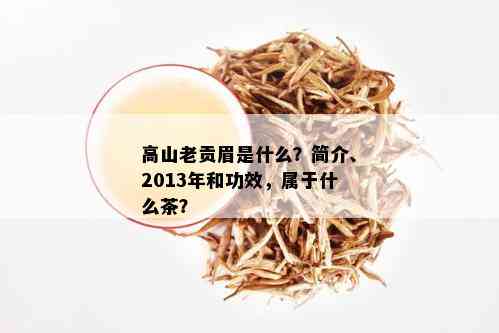 高山老贡眉是什么？简介、2013年和功效，属于什么茶？