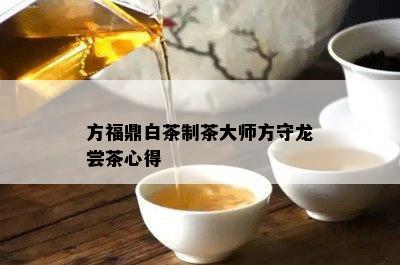 方福鼎白茶制茶大师方守龙尝茶心得