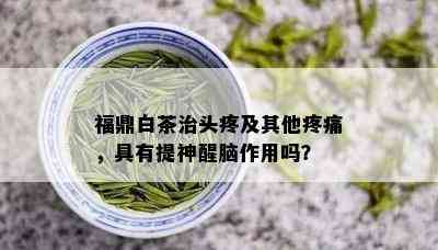 福鼎白茶治头疼及其他疼痛，具有提神醒脑作用吗？